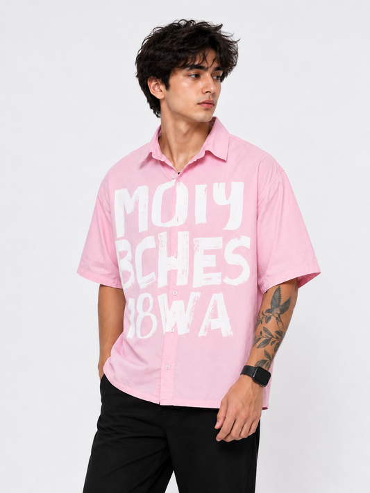 Pink Static Boxy Shirt
