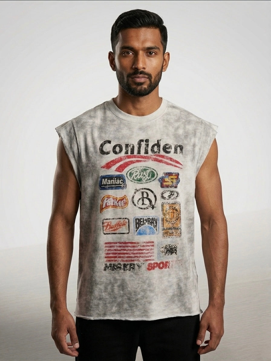 Grey Washed Tank Top