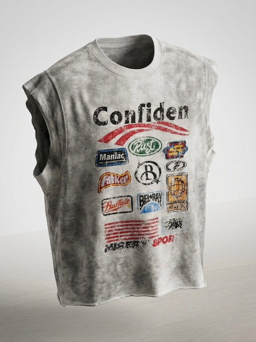 Grey Washed Tank Top