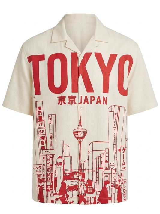 Tokyo City Graphic Print Shirt