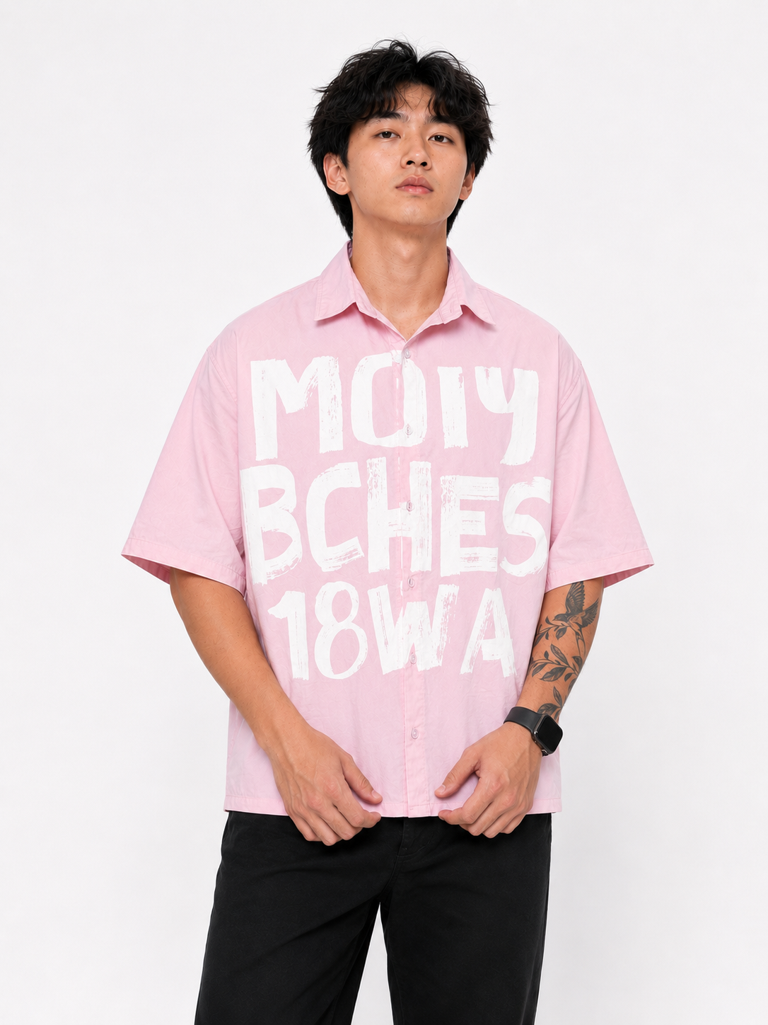 Pink Static Boxy Shirt