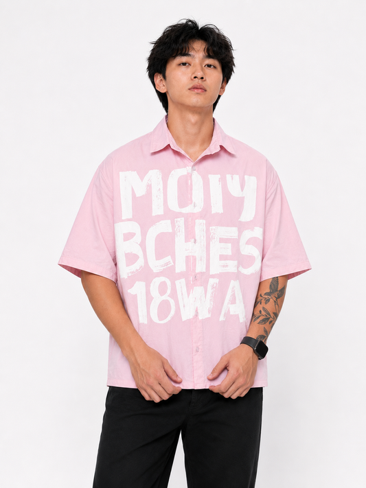 Pink Static Boxy Shirt