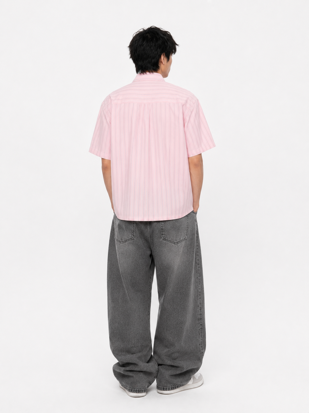 Peace & Love Boxy Fit Shirt - Pink