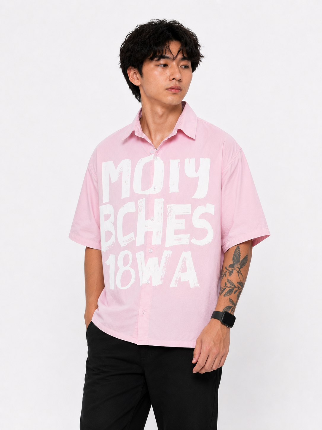Pink Static Boxy Shirt