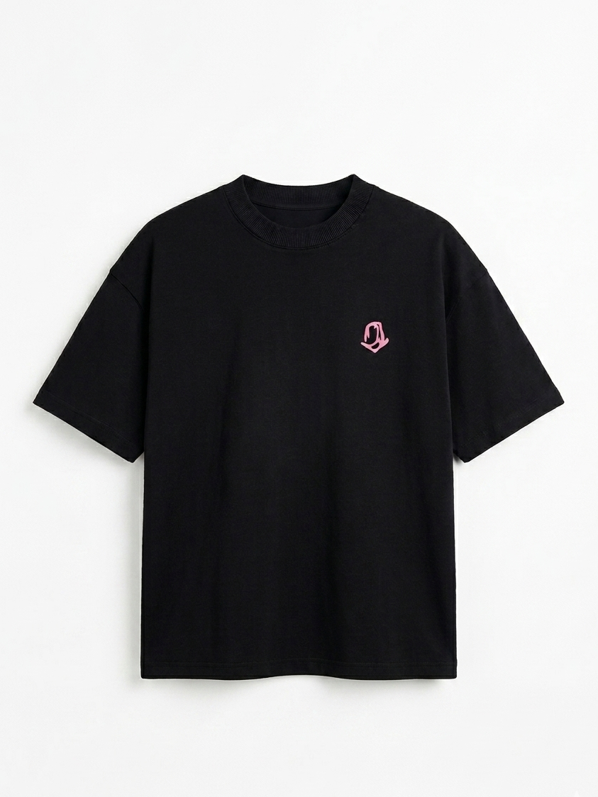 Rose Puff Print Oversized Tshirt