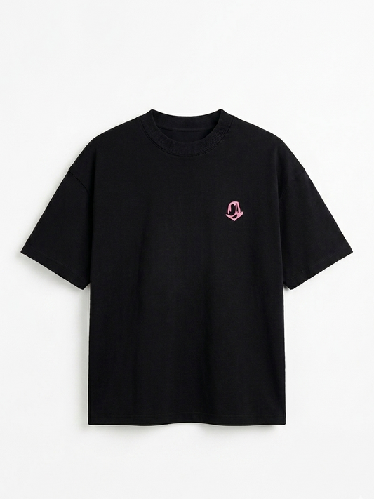 Rose Puff Print Oversized Tshirt