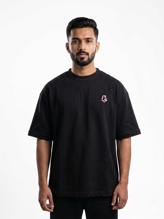 Rose Puff Print Oversized Tshirt