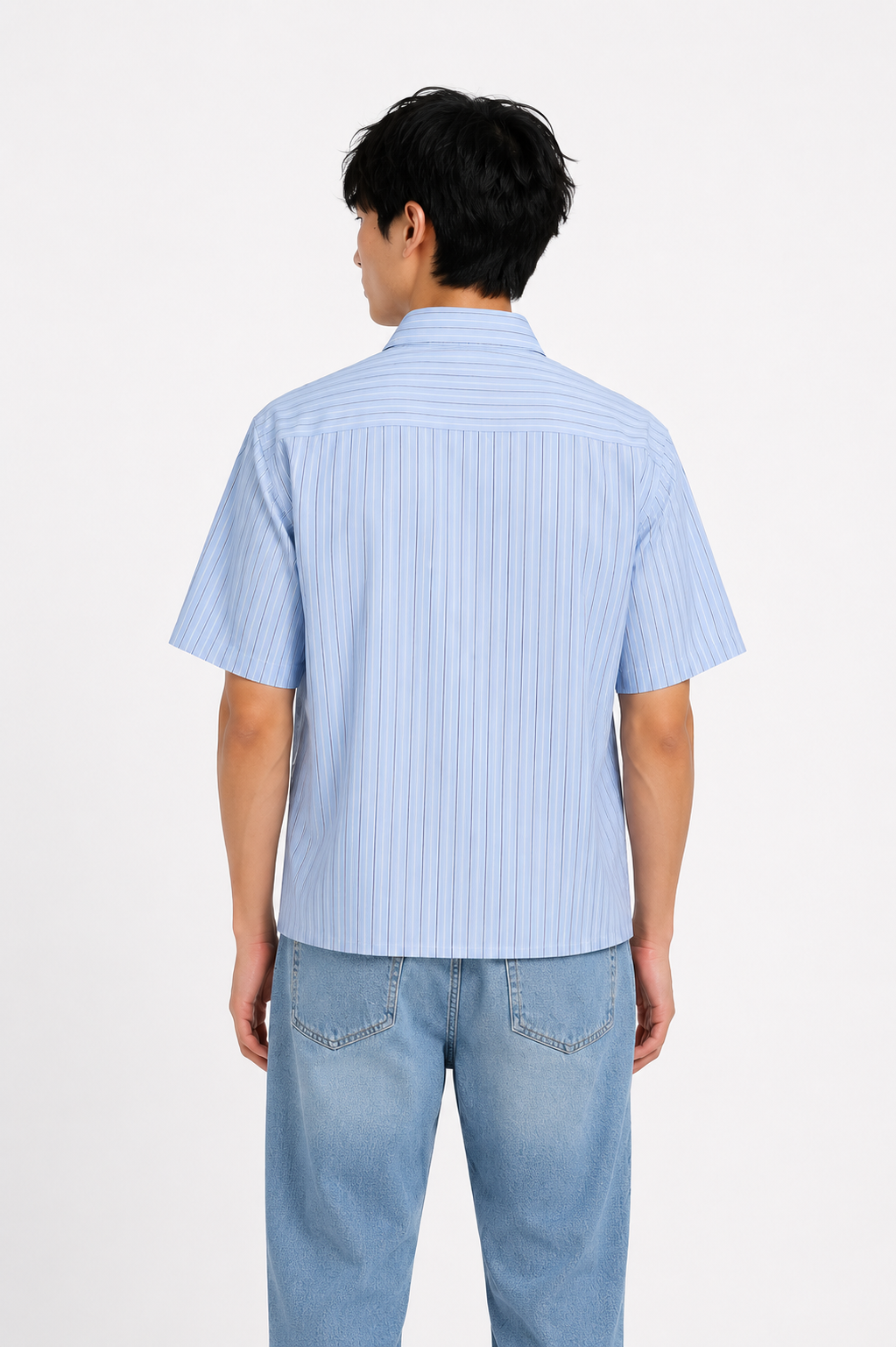 Peace & Love Boxy Fit Shirt - Blue