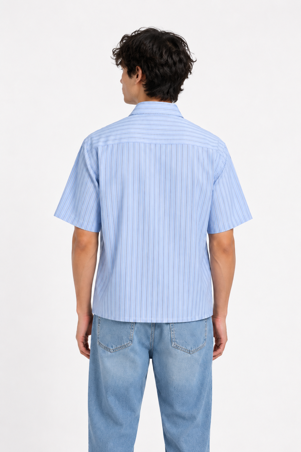 Peace & Love Boxy Fit Shirt - Blue