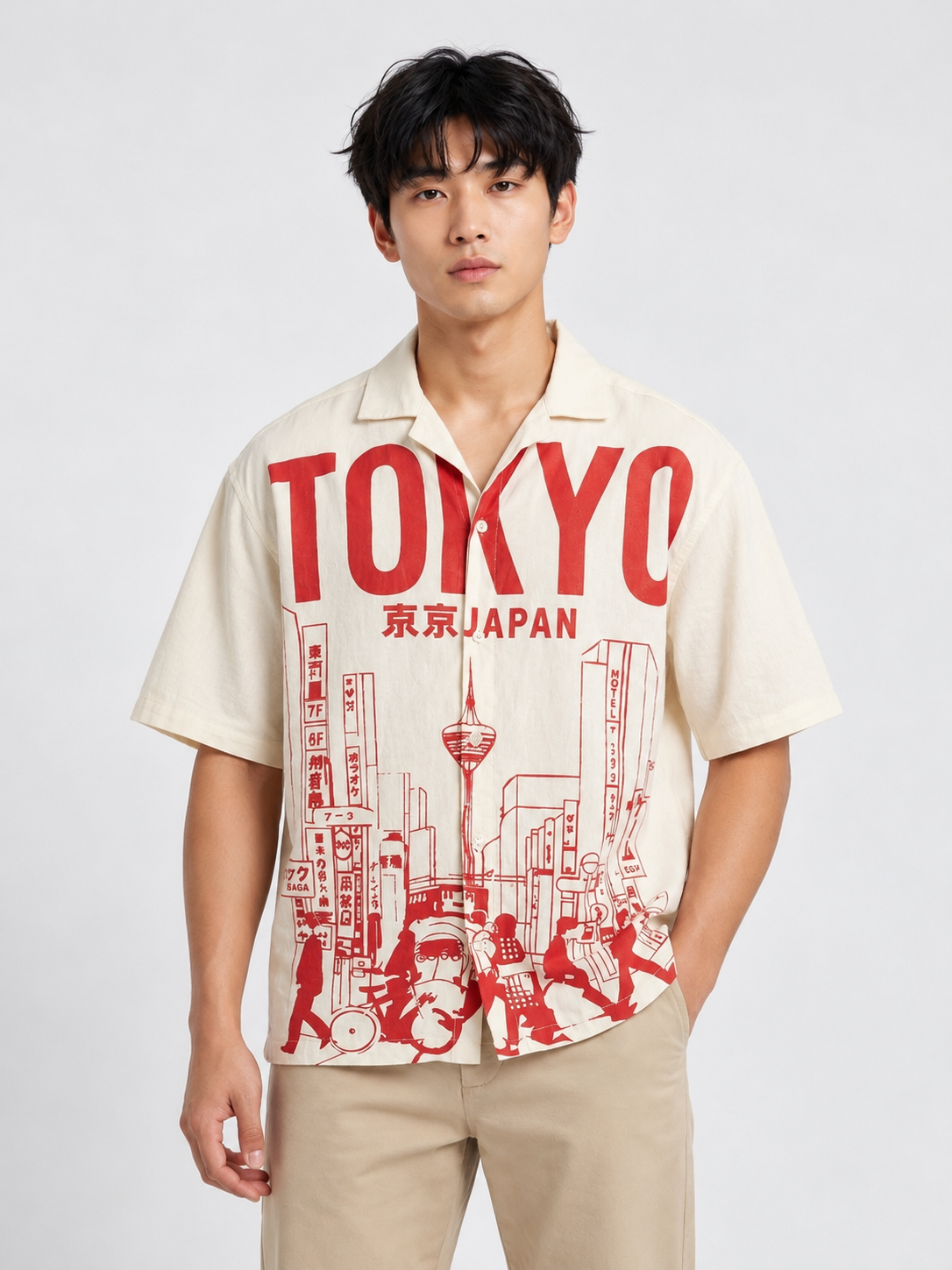 Tokyo City Graphic Print Shirt