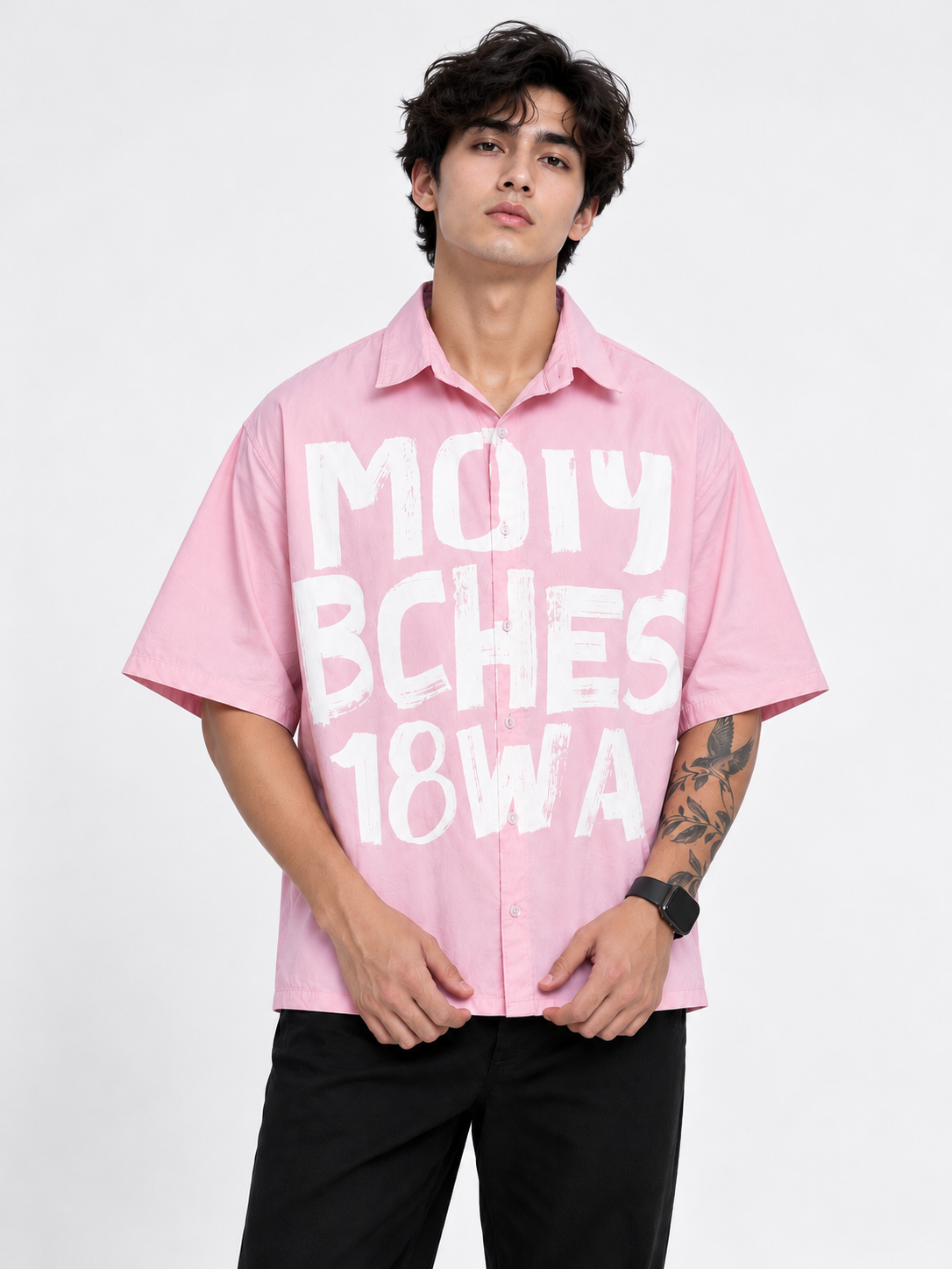 Pink Static Boxy Shirt