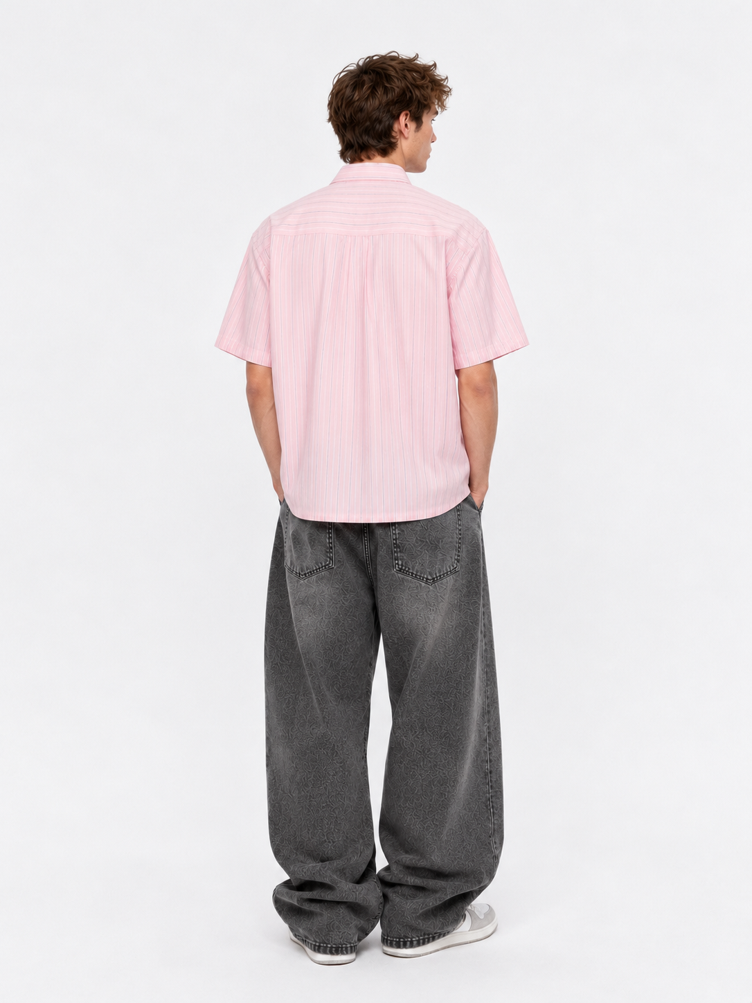 Peace & Love Boxy Fit Shirt - Pink
